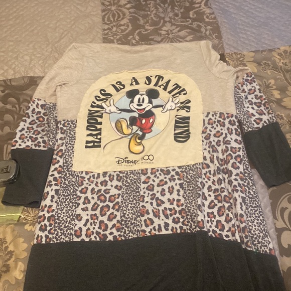 Disney Sweaters - “Happiness is a State of Mind” Duster Mickey Mouse Disney 100 years of wonder